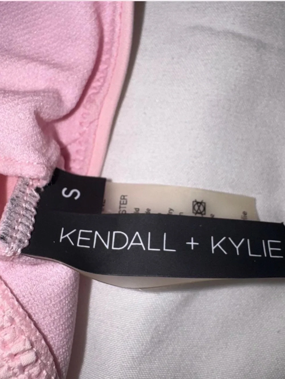 Kendall & Kylie Light Pink Ruffle Tie-Front Bikini